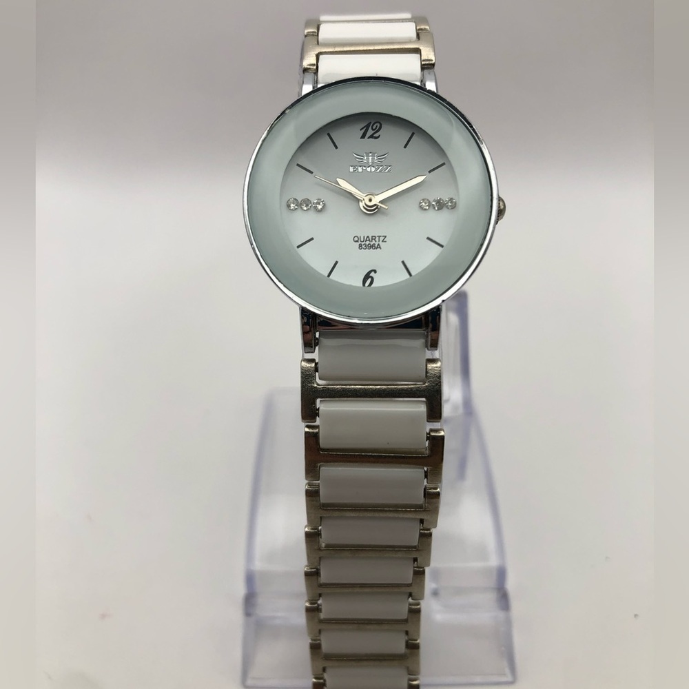 Epozz Women’s Watch White Silver Tone with White Face (New Battery) Beautiful